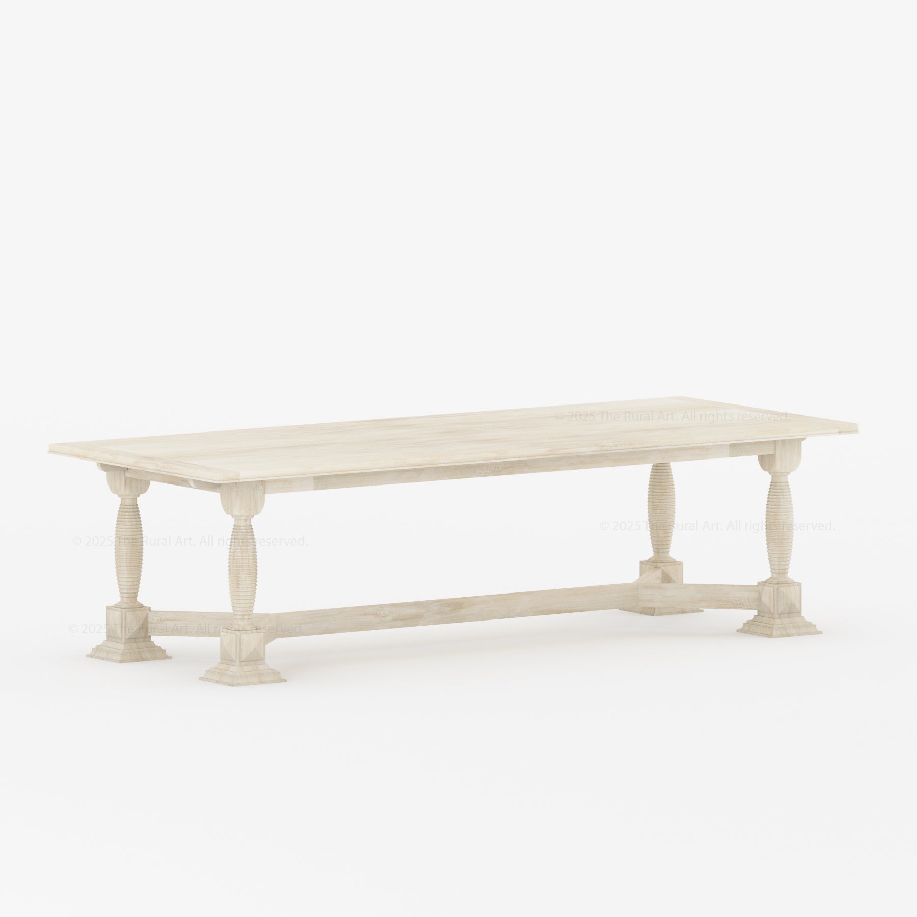 Monterey Turned-Leg Solid Wood Rectangle Dining Table