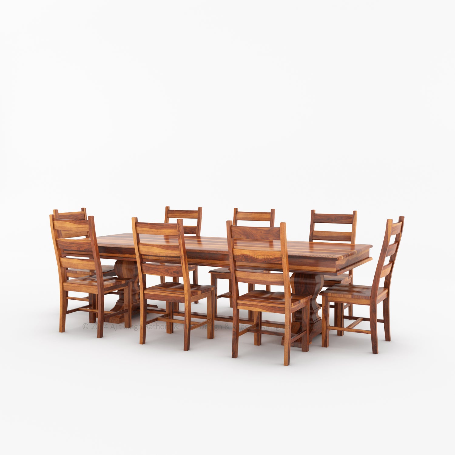 Sanford Solid Wood Rustic Dining Table and Chair Set