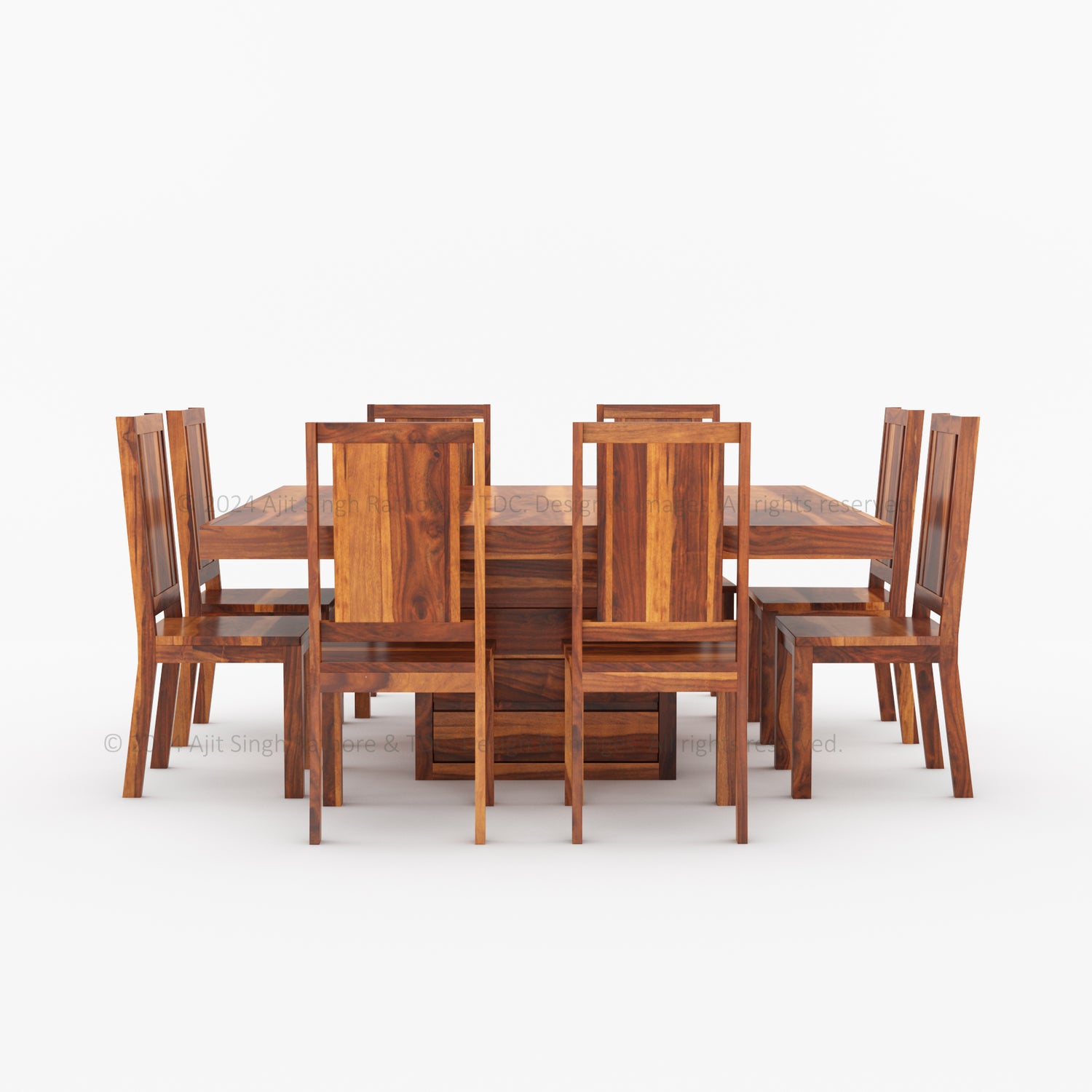 Arcadia Solid Wood Dining Table With Storage