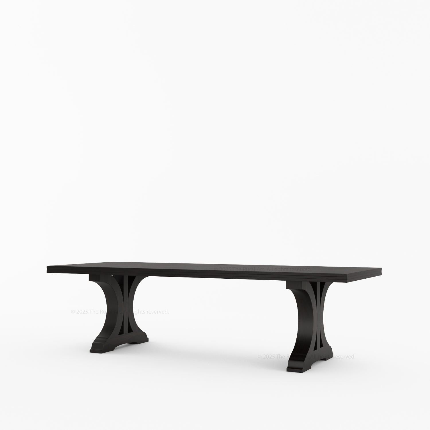 Sherman Solid Wood Black Dining Table and Chair Set for 4, 6, 8, 10, 12 People