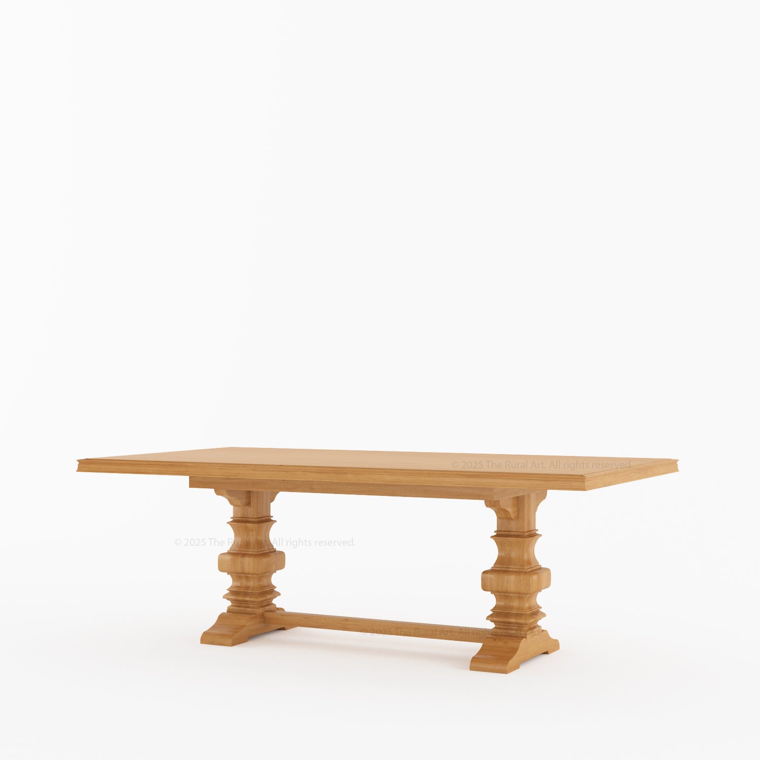 Goldfield Trestle Pedestal Solid Wood Dining Table
