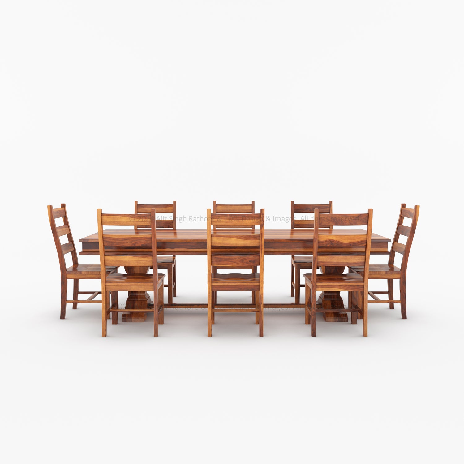 Sanford Solid Wood Rustic Dining Table and Chair Set