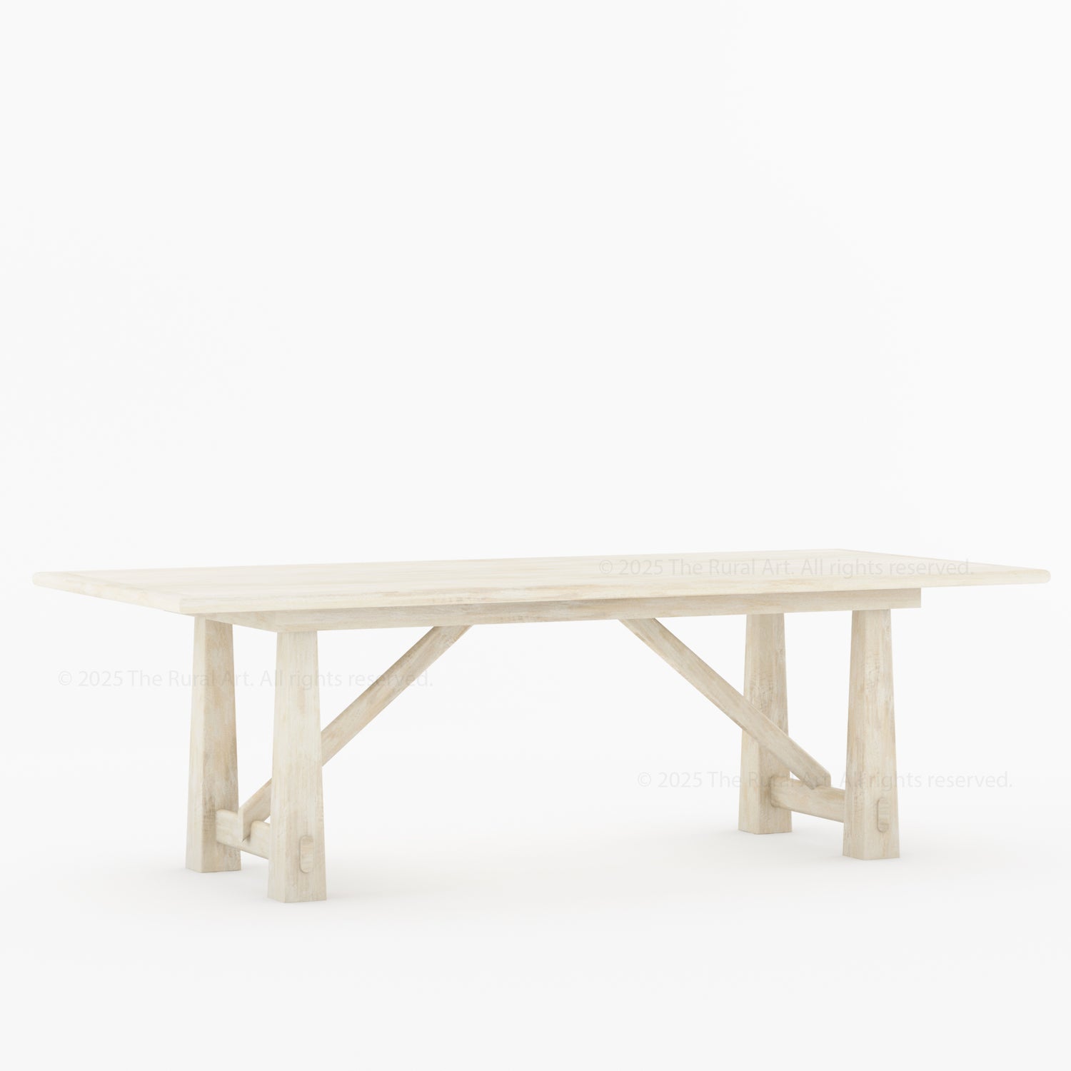 Shelbyville Solid Wood Farmhouse Dining Table with Trestle Base