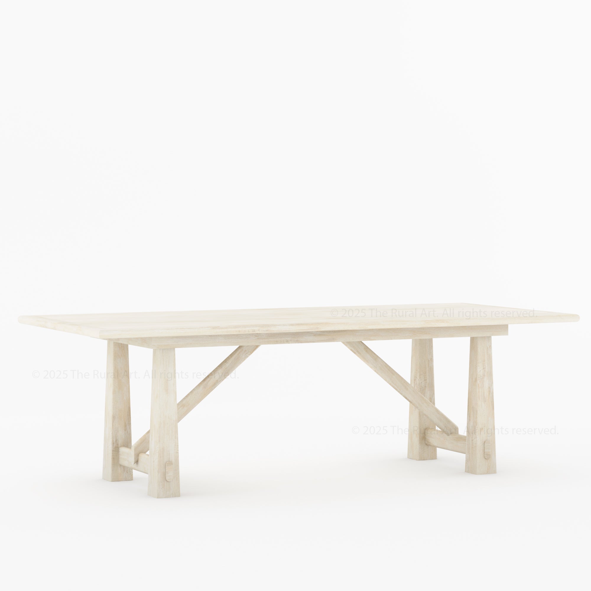 Shelbyville Solid Wood Farmhouse Dining Table with Trestle Base