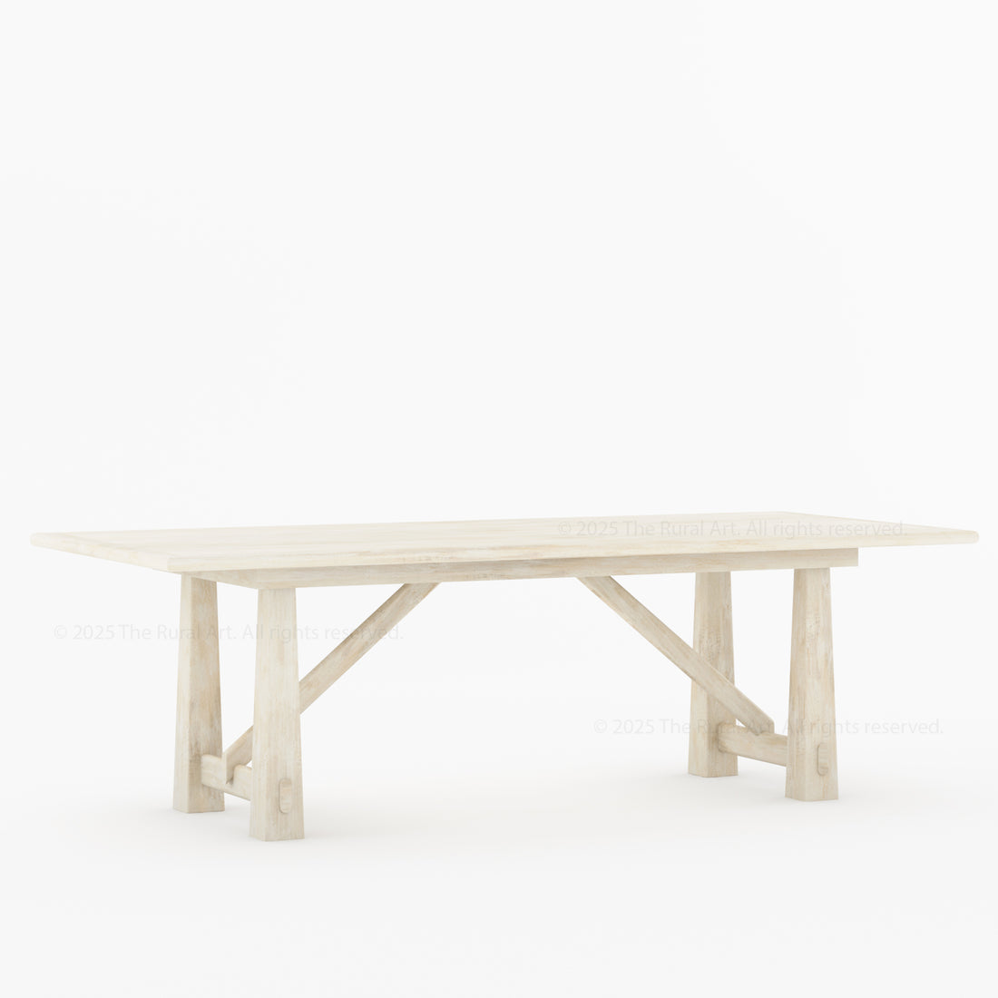 Shelbyville Solid Wood Farmhouse Dining Table with Trestle Base