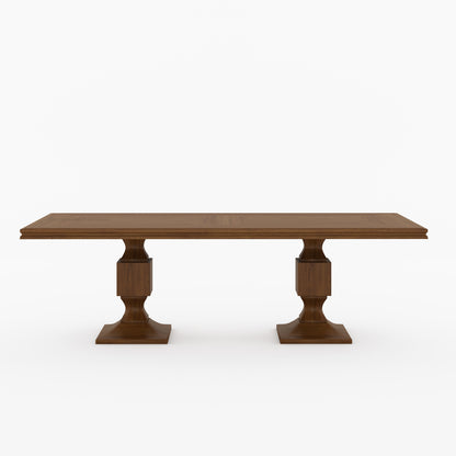Carlsbad Double Pedestal Solid Wood Dining Table