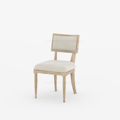 Monterey Turned-Leg Upholstered Dining Chair