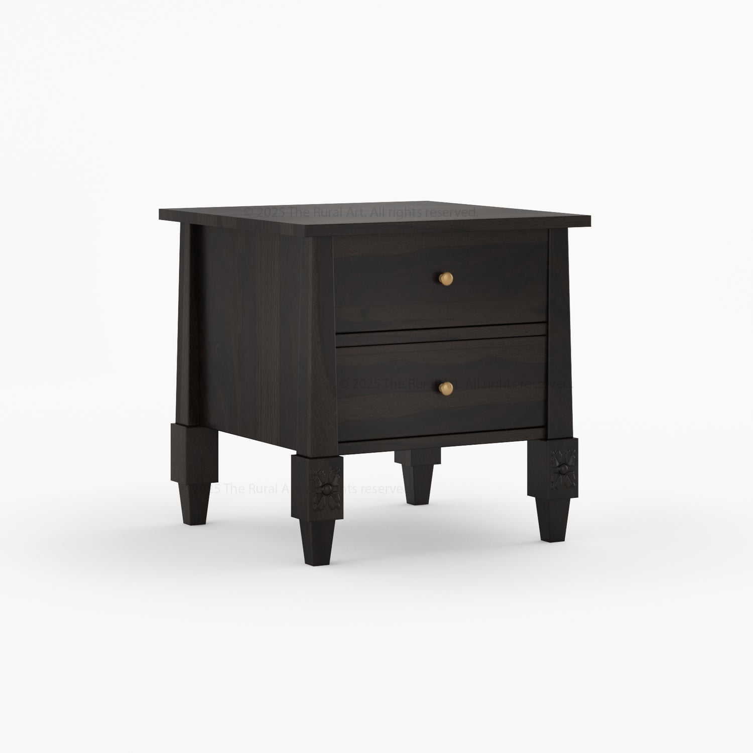 Dothan Four-Poster &amp; Floral-Carved Leg Solid Wood Bedroom Collection