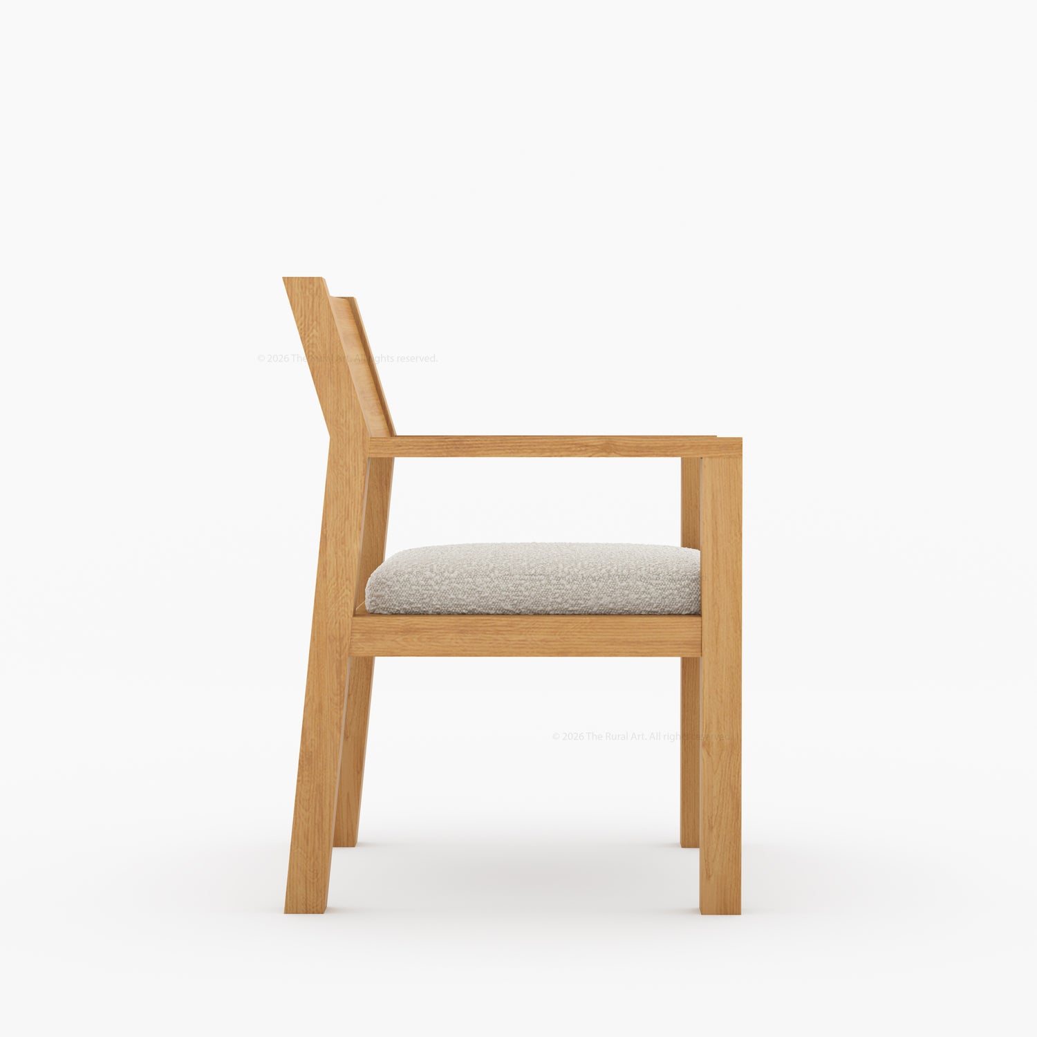 Novato Modern Solid Wood Upholstered Dining Chair