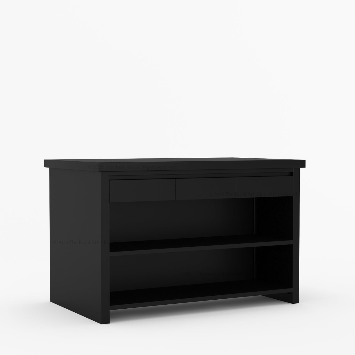 Dothan Solid Wood Kitchen Island with Quartz Top &amp; Seating