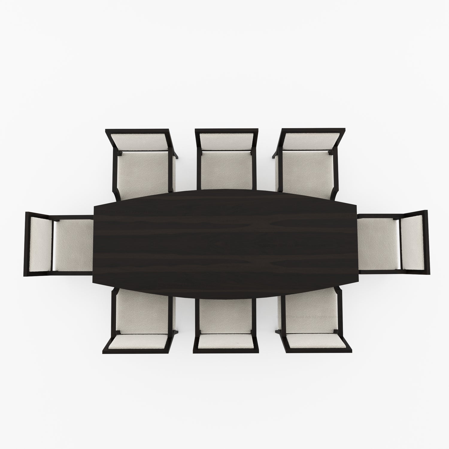 Winslow Sculpted Solid Wood Dining Table with Dual Pedestal Base