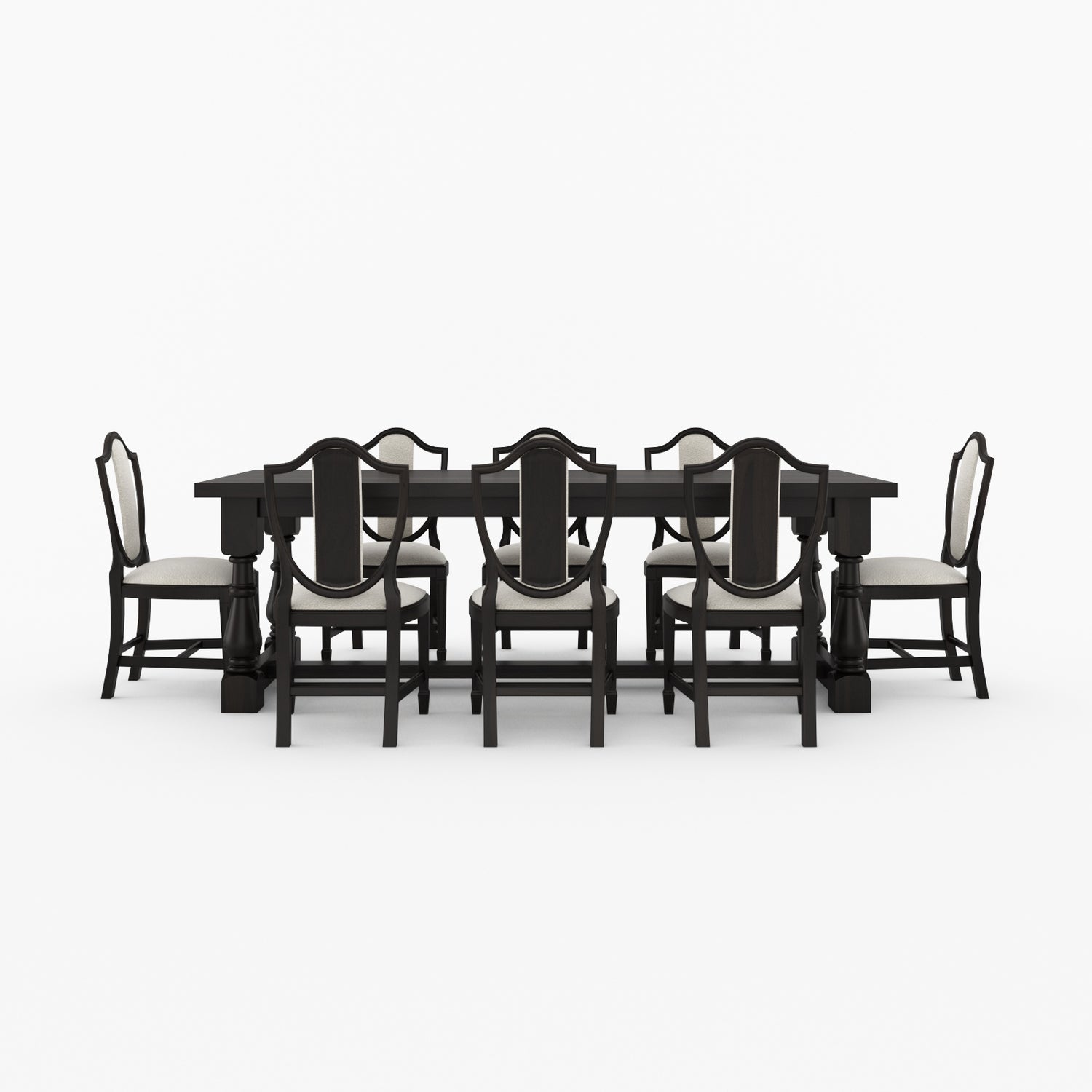 Bisbee Solid Wood Dining Table &amp; Upholstered Chair Set