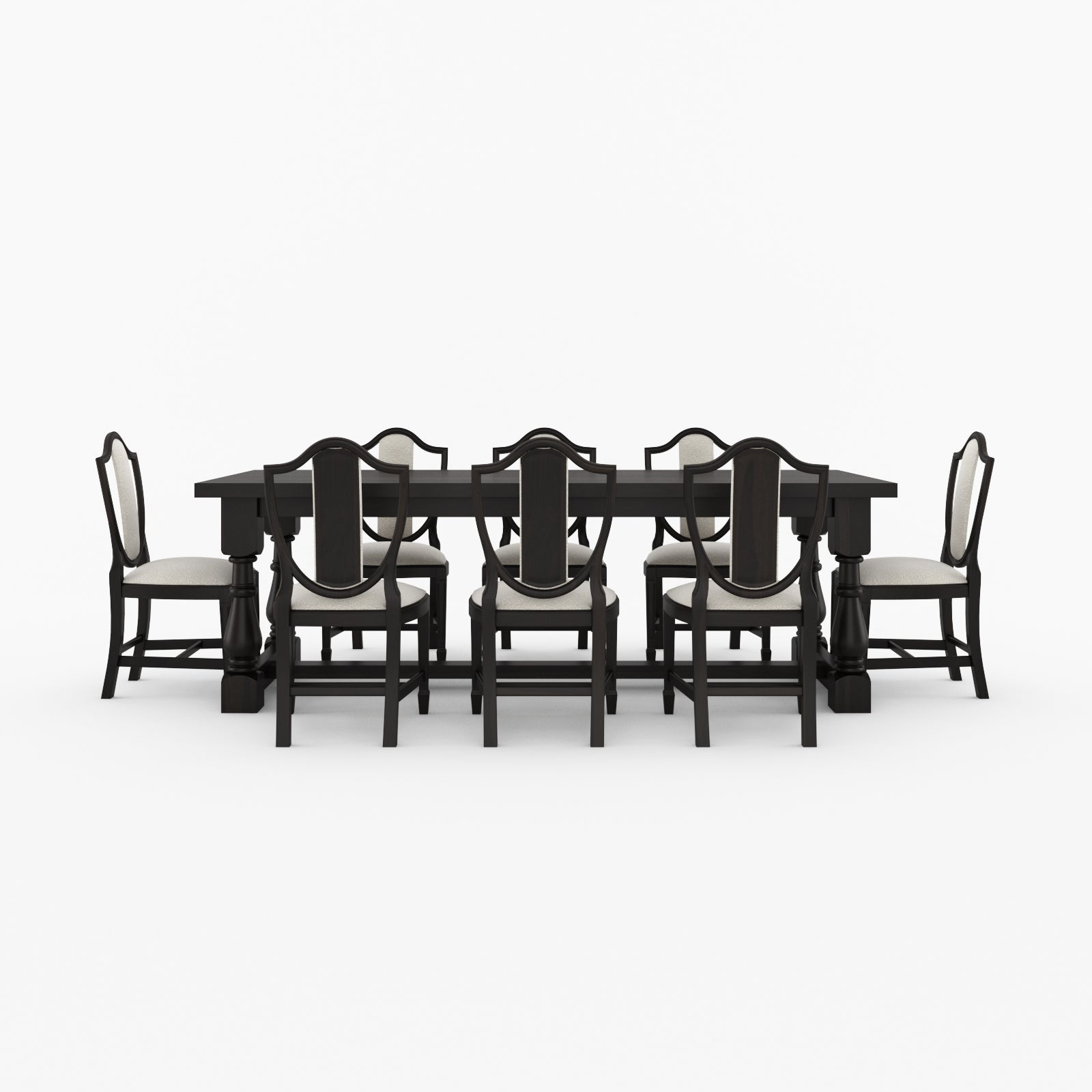 Bisbee Solid Wood Dining Table &amp; Upholstered Chair Set