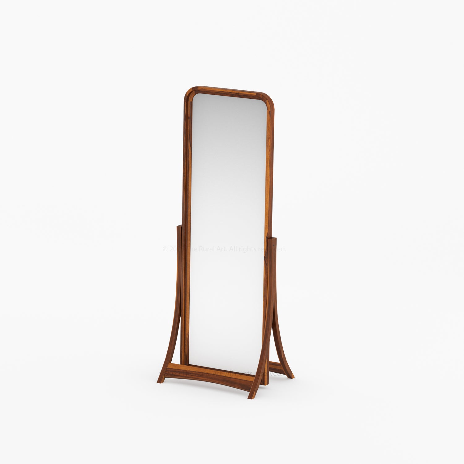 Garland Solid Wood Full-Length Freestanding Dressing Mirror with Rounded Frame