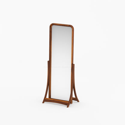 Garland Solid Wood Full-Length Freestanding Dressing Mirror with Rounded Frame