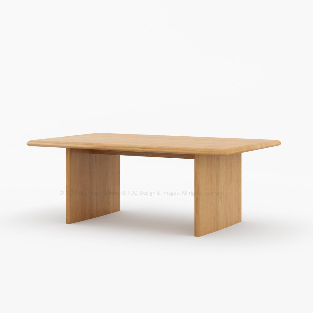 Nordic Serenity Teak Wood Coffee Table