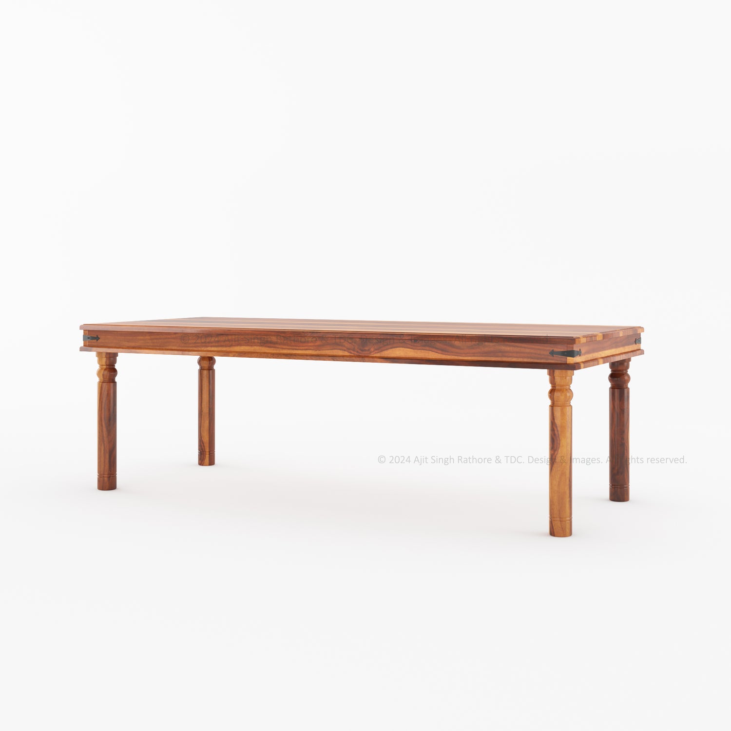 Naples Traditional Rustic Solid Wood Dining Table