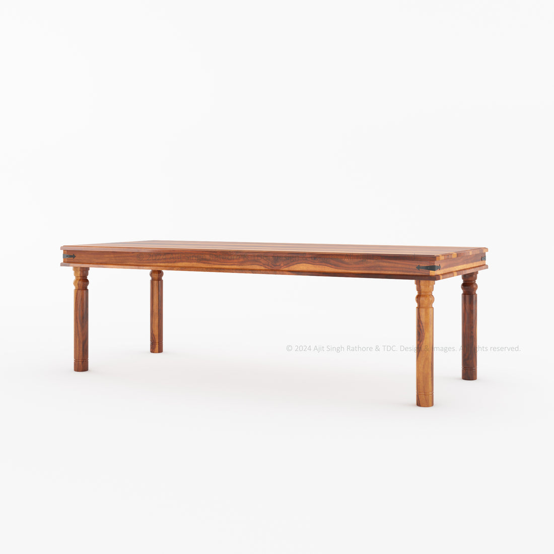 Naples Traditional Rustic Solid Wood Dining Table