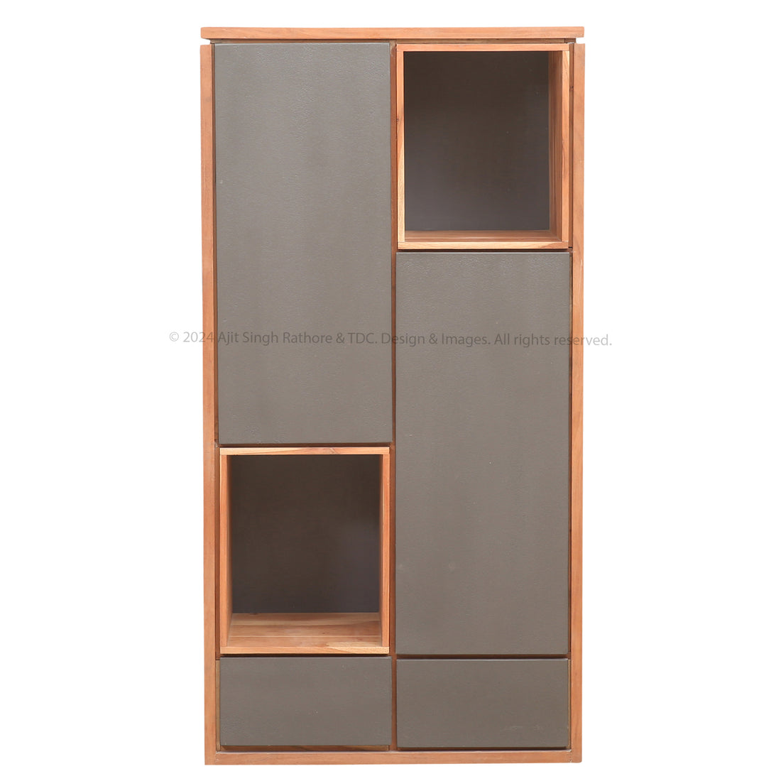 Urban Forge Solid Wood Rustic Book Shelf