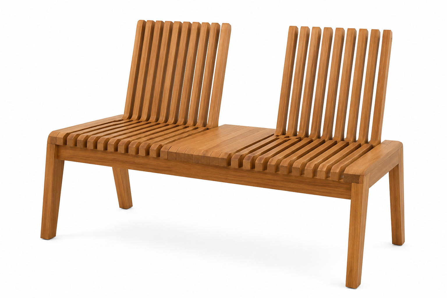 Mobile Solid Teak Wood Convertible Backrest Bench