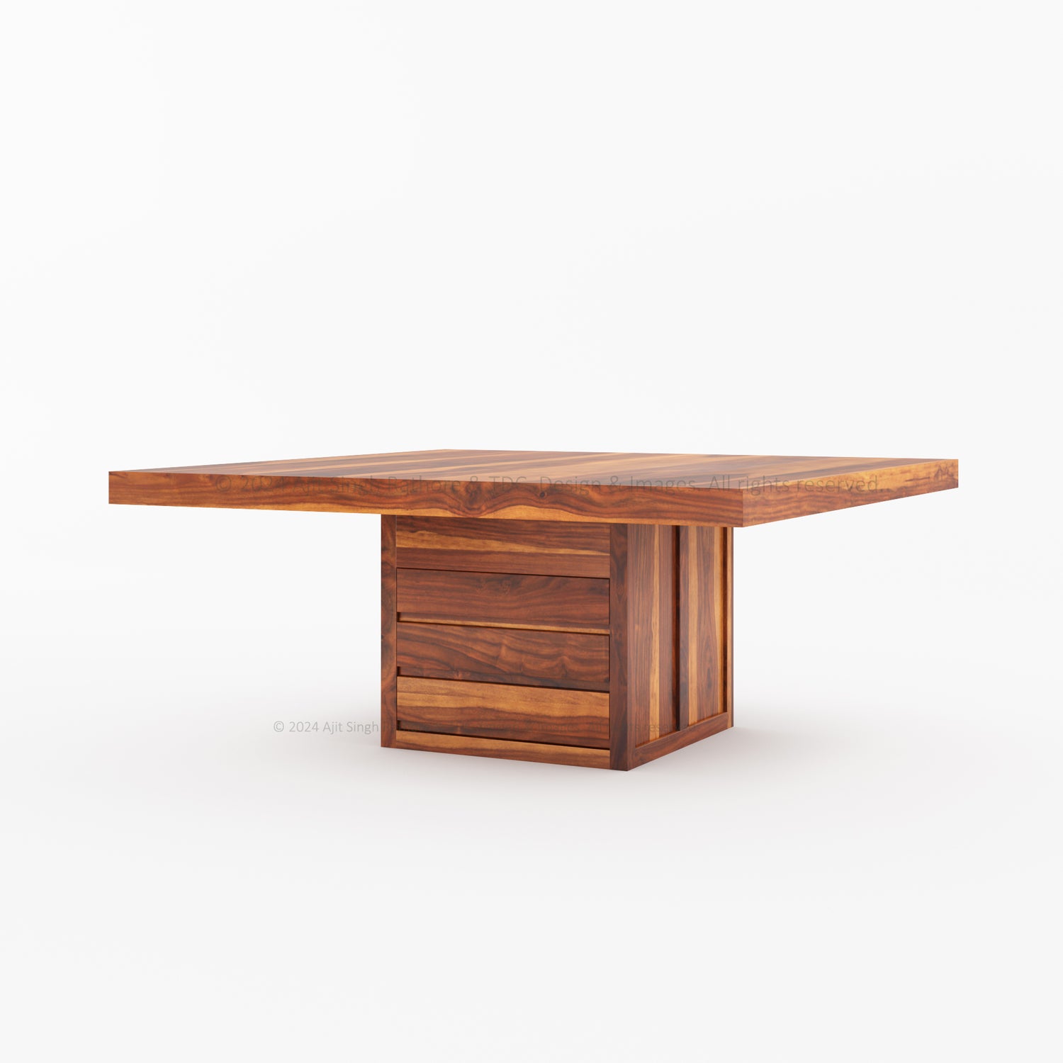 Arcadia Solid Wood Dining Table With Storage