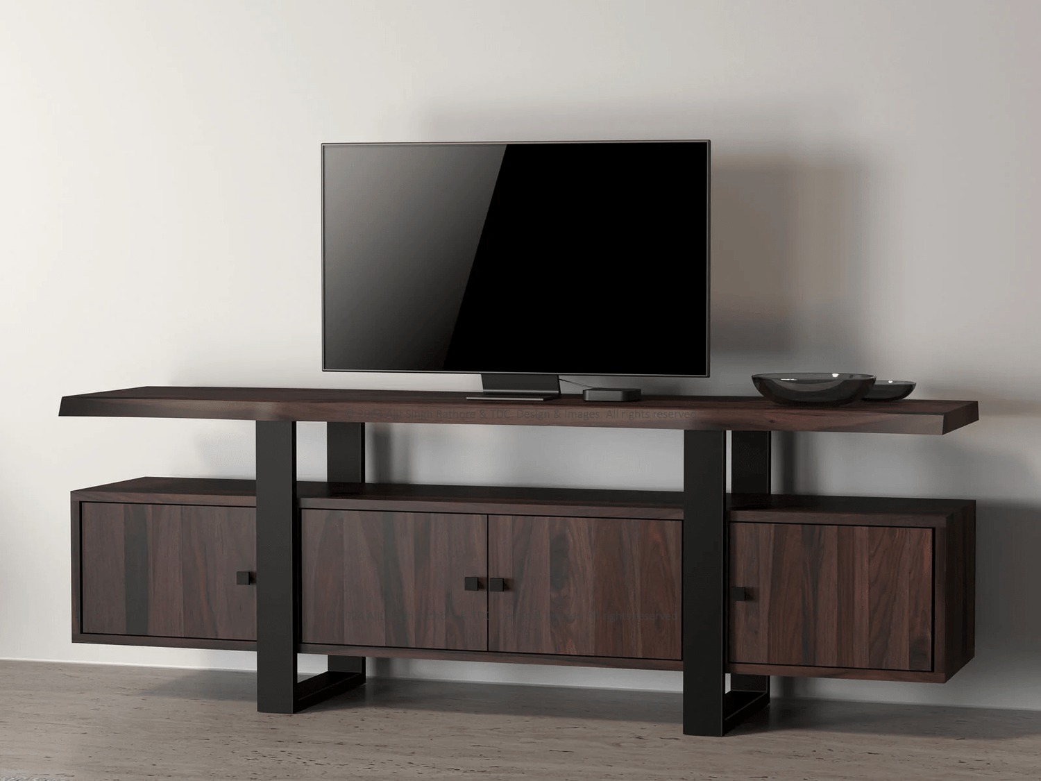 Crossett Live Edge Solid Wood TV Stand &amp; Media Center