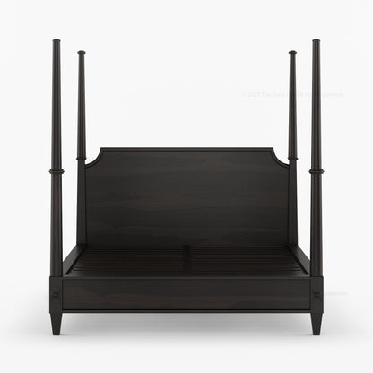 Dothan Heirloom Four-Poster Solid Wood Bed with Sculpted Posts