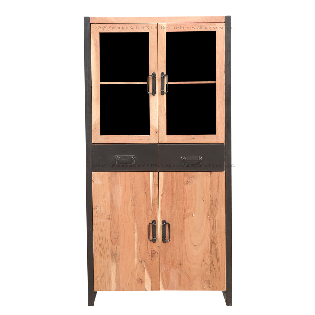 Totowa Industrial Solid Wood Bookshelf