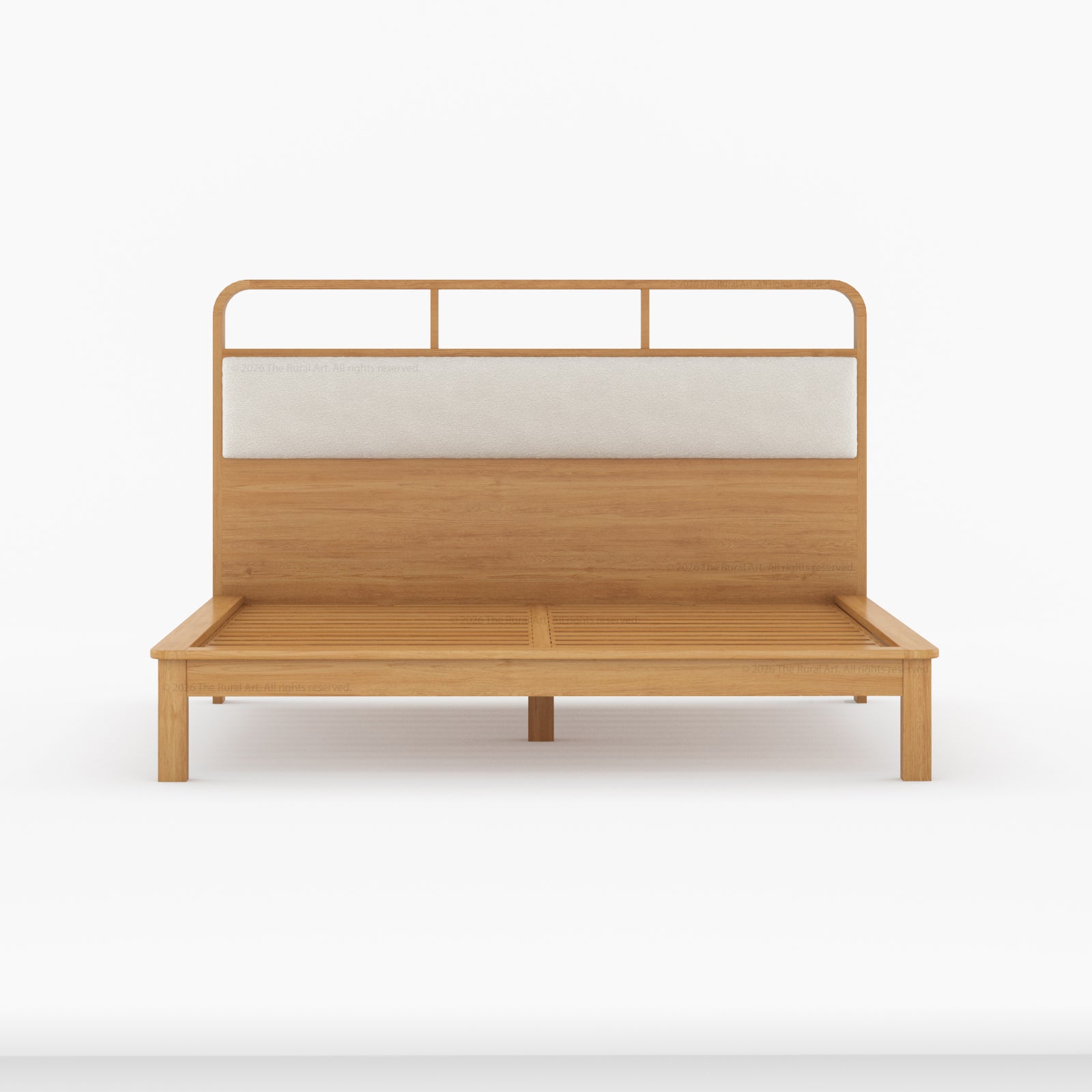 Chico Solid Wood Platform Bed with Upholstered Display Headboard