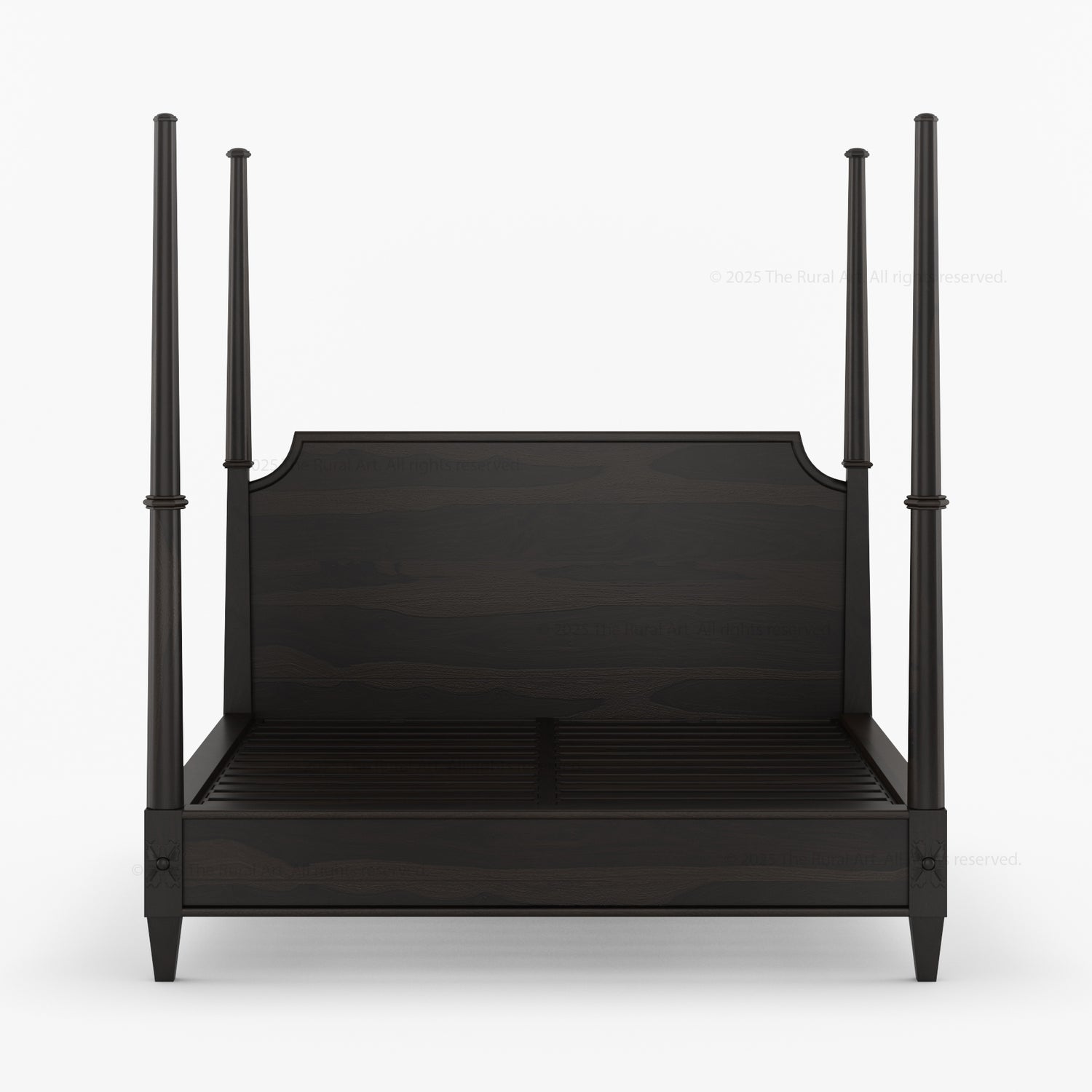 Dothan Four-Poster &amp; Floral-Carved Leg Solid Wood Bedroom Collection