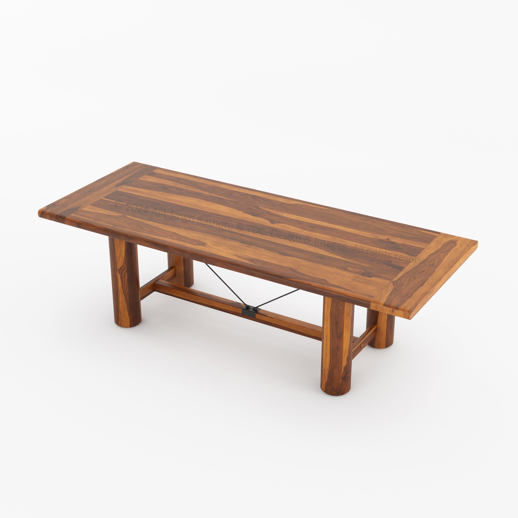 Florence Solid Wood Rustic Dining Table