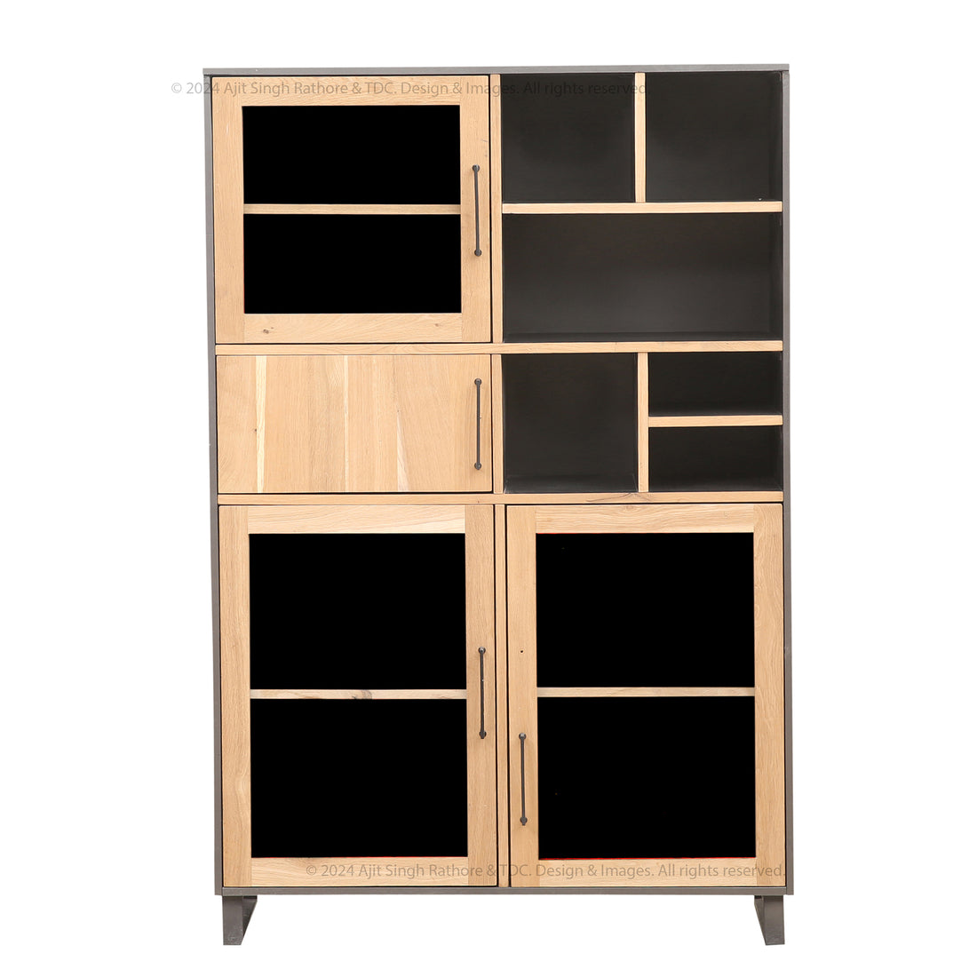 Perth Industrial Modern Rustic Bookshelf &amp; Display Unit