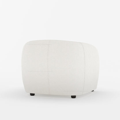 Jonesboro Modern Solid Wood Sofa with Boucle Upholstery and Curved Backrest