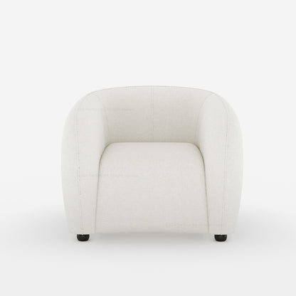 Jonesboro Modern Solid Wood Sofa with Boucle Upholstery and Curved Backrest