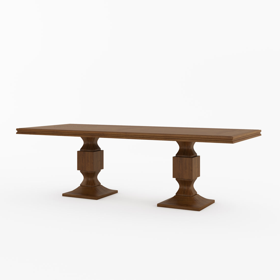 Carlsbad Double Pedestal Solid Wood Dining Table