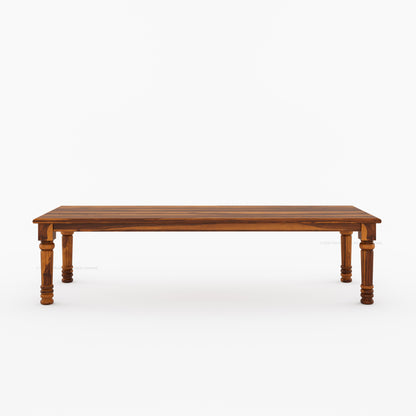 Indiana Traditional Solid Wood Rectangular Dining Table with Turned Fluted Legs