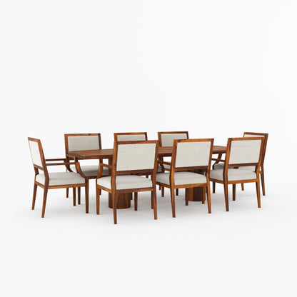 Winslow Solid Wood Oval Dining Table Set with Upholstered Chairs