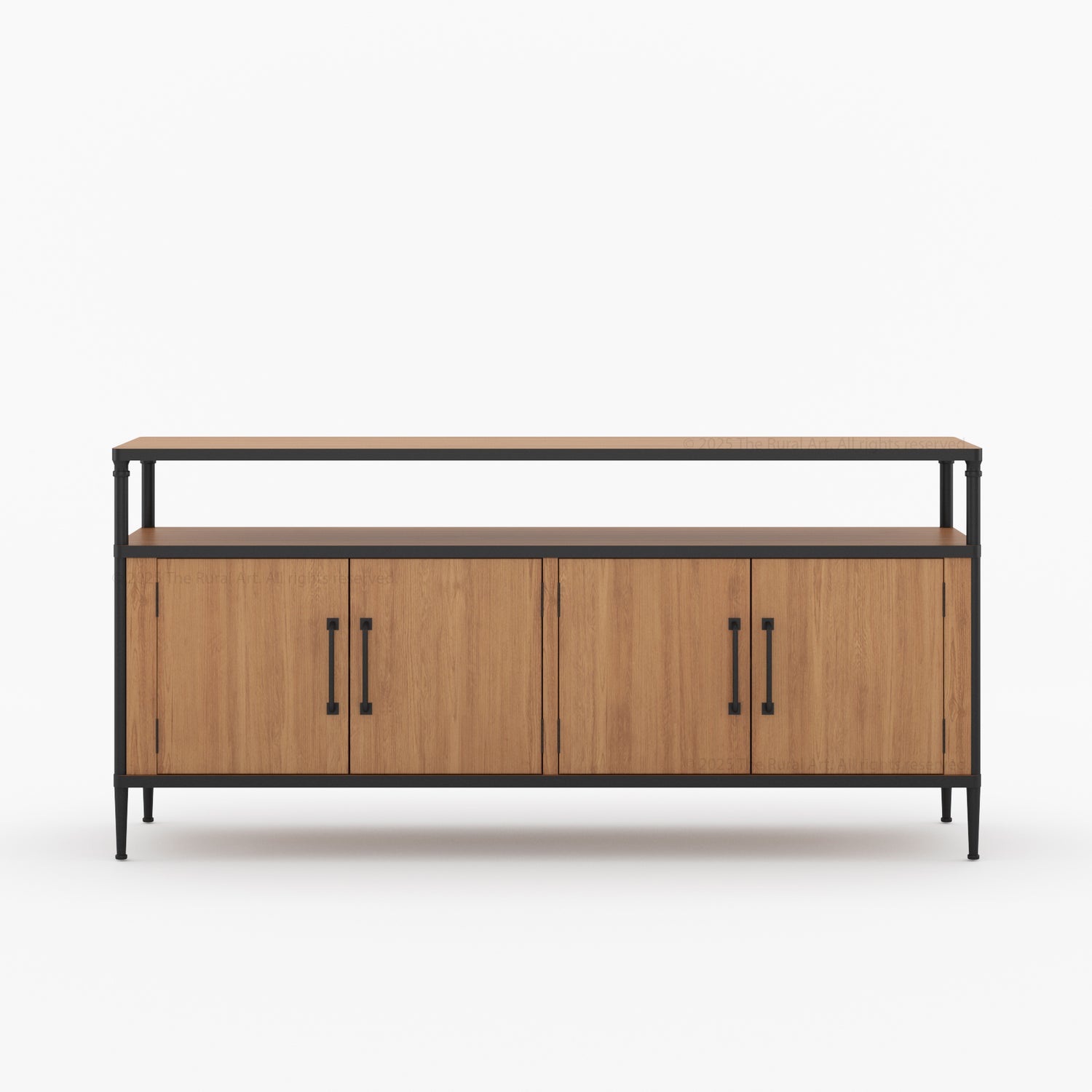 Miami Solid Wood &amp; Iron Sideboard Buffet Console