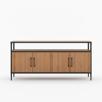 Miami Solid Wood &amp; Iron Sideboard Buffet Console