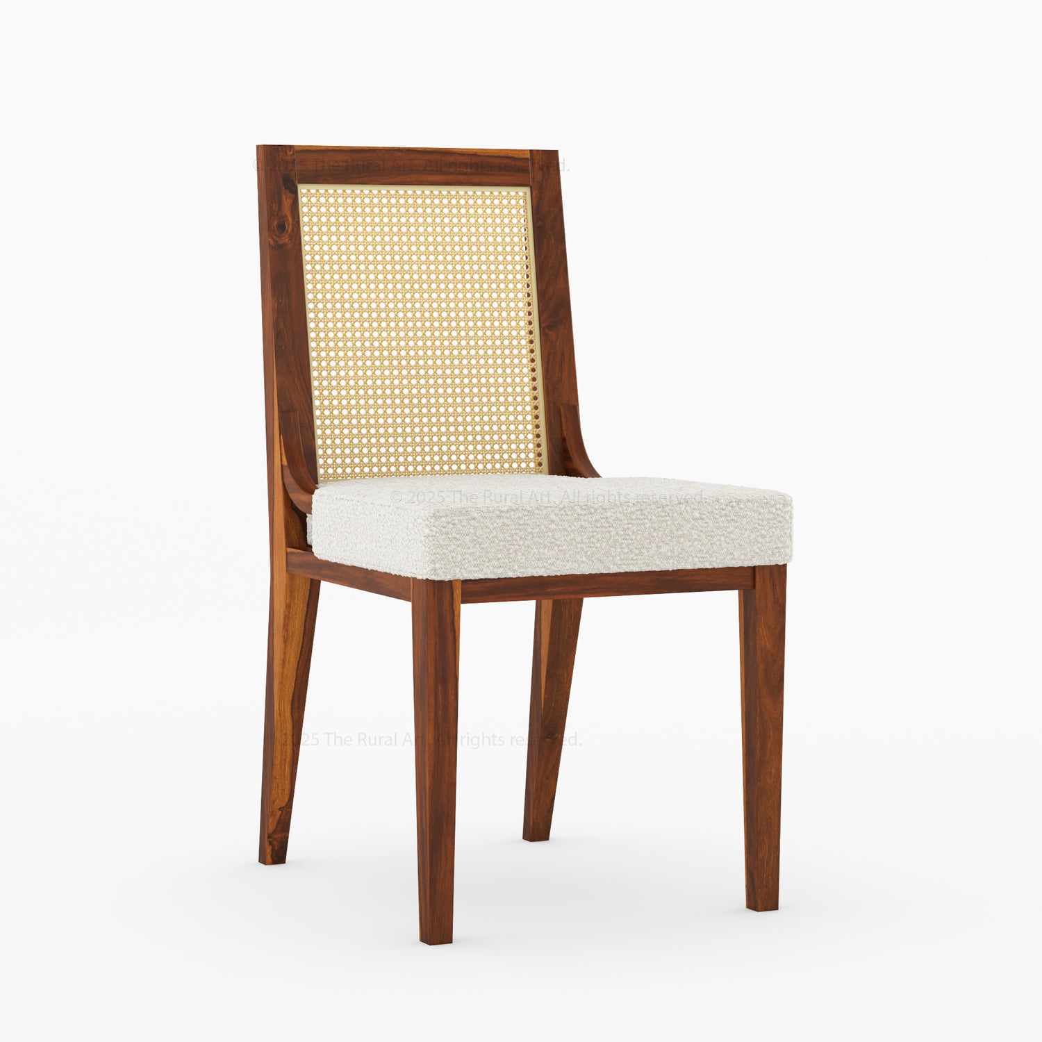 Fairbanks Cane Back Solid Wood Upholstered Dining Chair