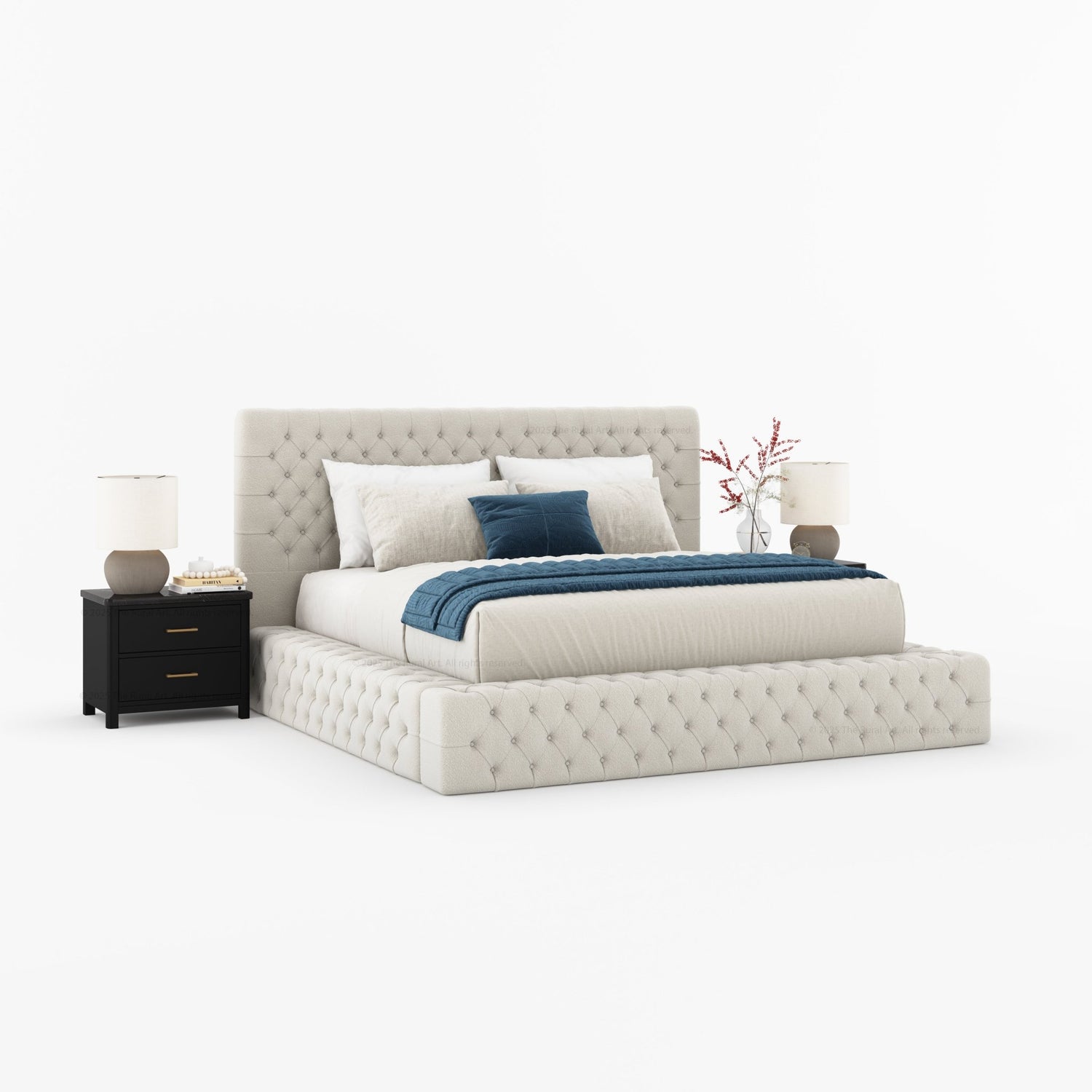 Sebring Boucle Upholstered Bed