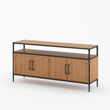 Miami Solid Wood &amp; Iron Sideboard Buffet Console