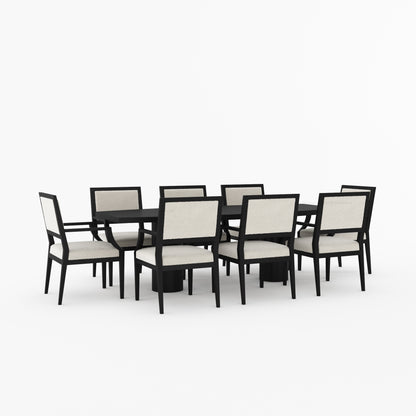 Winslow Solid Wood Oval Dining Table Set with Upholstered Chairs