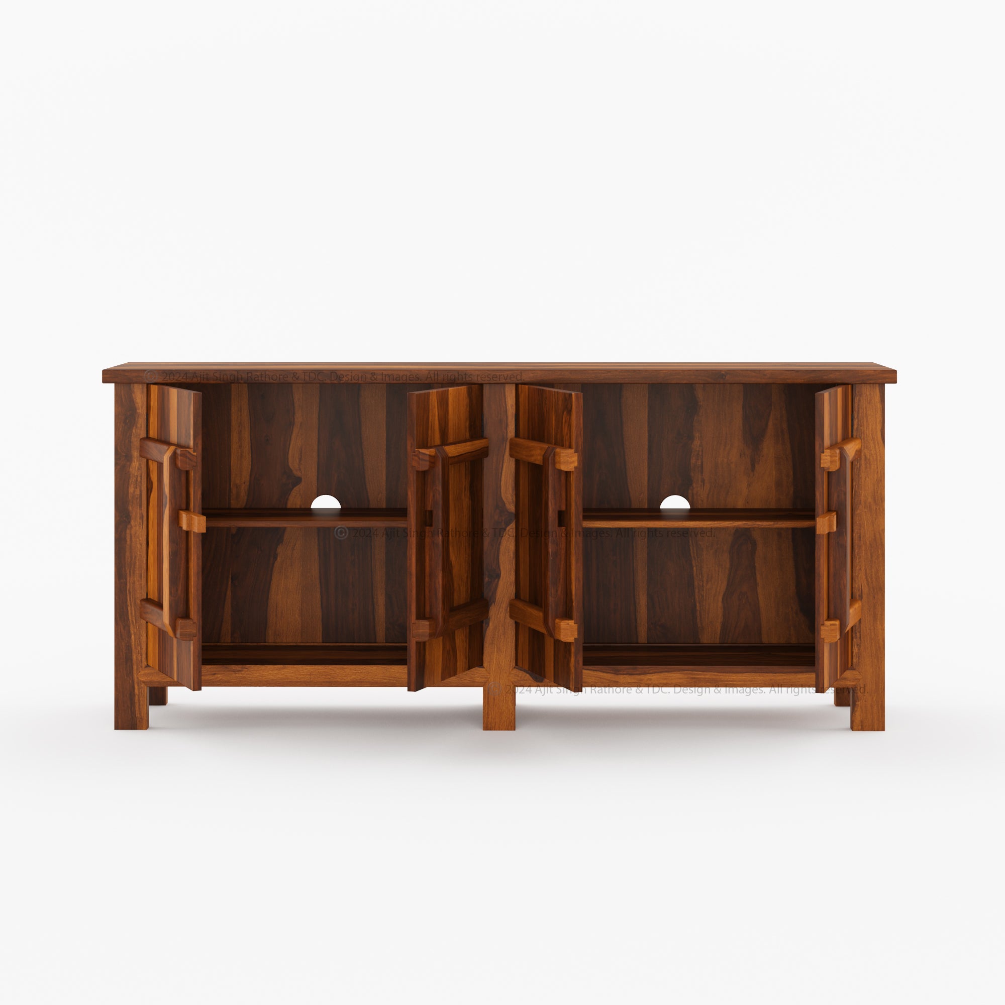 El Cerrito Solid Wood 4 Door Buffet Sideboard