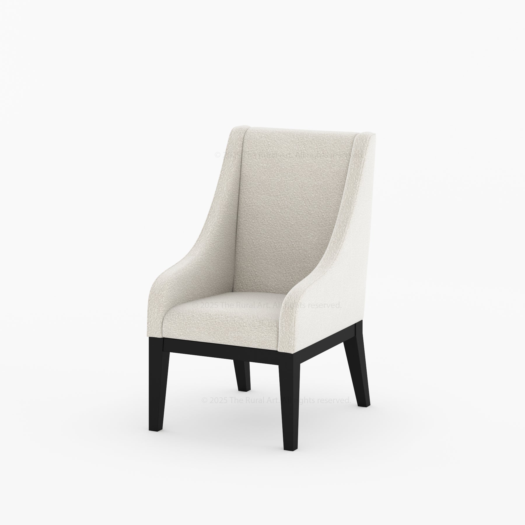 Phoenix Upholstered Dining Armchair With Bouclé Fabric