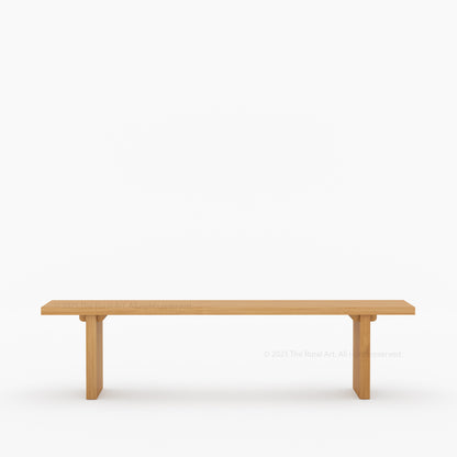 Fontana Modern Scandinavian Solid Wood Dining Bench