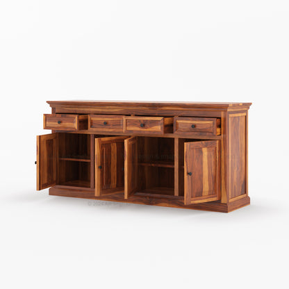 Sanford Solid Wood Buffet Sideboard with Drawers and Cabinets