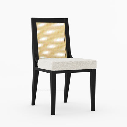 Fairbanks Cane Back Solid Wood Upholstered Dining Chair