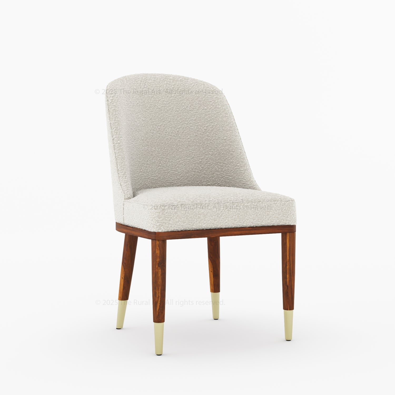 Connersville Upholstered Dining Chair with Brass-Tip Detailing