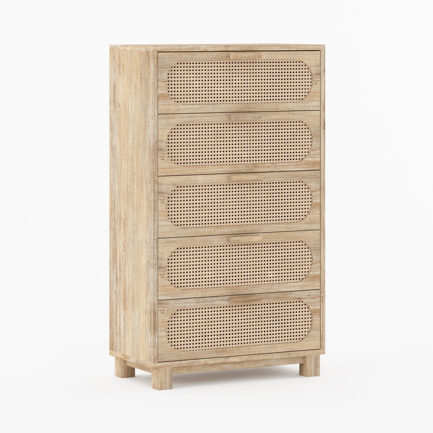 Davis Solid Wood Dresser with Woven Cane Details